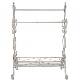 handdoekenrek 65x40x93cm wit ijzer handdoekrek staand