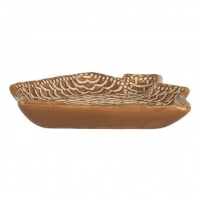 ontbijtbord gingerbread house 20x18x3cm bruin keramiek