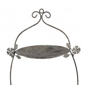 etagère 2-laags 34x32x50cm groen bruin metaal