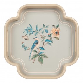 dienblad set van 2 beige hout