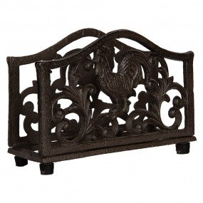 servettenhouder 17x6x12cm bruin metaal