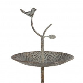 etagère 2-laags dia 26x48cm groen bruin metaal vogel