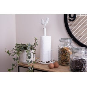 keukenrolhouder haan dia 18x43cm wit ijzer