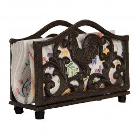 servettenhouder 17x6x12cm bruin metaal