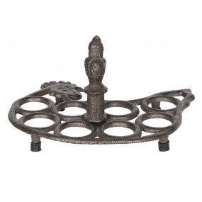 eierhouder 21x16x12cm bruin ijzer eiermand