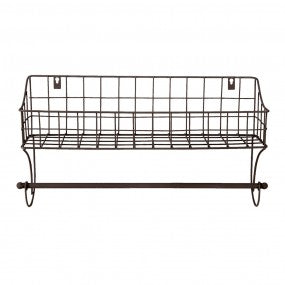 handdoekhouder 44x12x25cm bruin ijzer handdoekhaak