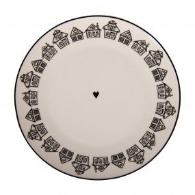 ontbijtbord dia 20cm beige porselein gingerbread house