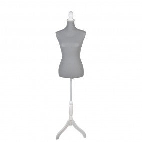 paspop dames verstelbaar 37x22x168cm wit hout