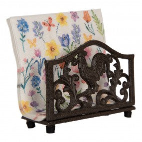 servettenhouder 17x6x12cm bruin metaal