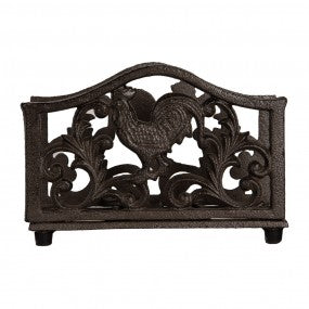 servettenhouder 17x6x12cm bruin metaal