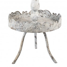 etagère 2-laags dia 36x104cm beige bruin metaal