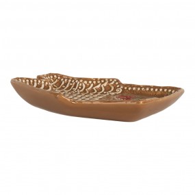 ontbijtbord gingerbread house 20x18x3cm bruin keramiek