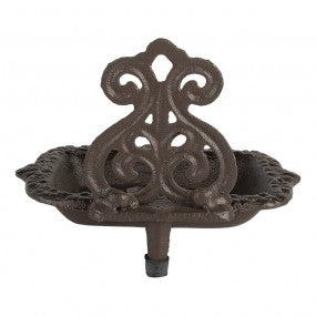 zeepbakje 15x11x11cm bruin metaal