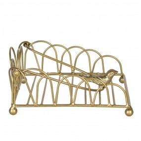 servettenhouder 20x20x9cm goudkleurig metaal