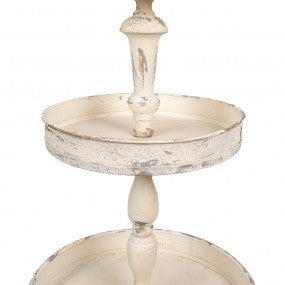 etagère 3-laags dia 40x75cm beige metaal